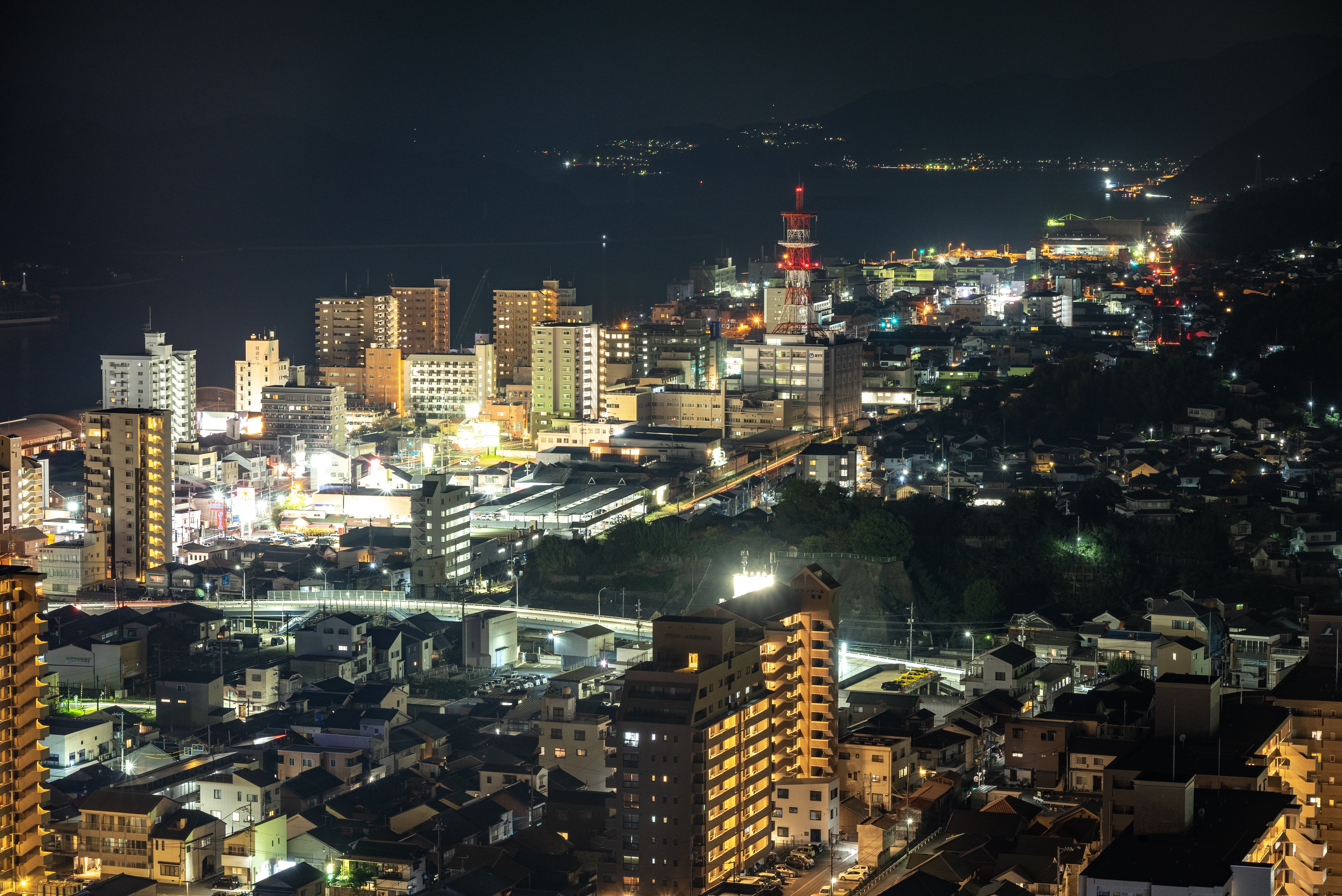 千光寺公園視点場「MiTeMi」夜景